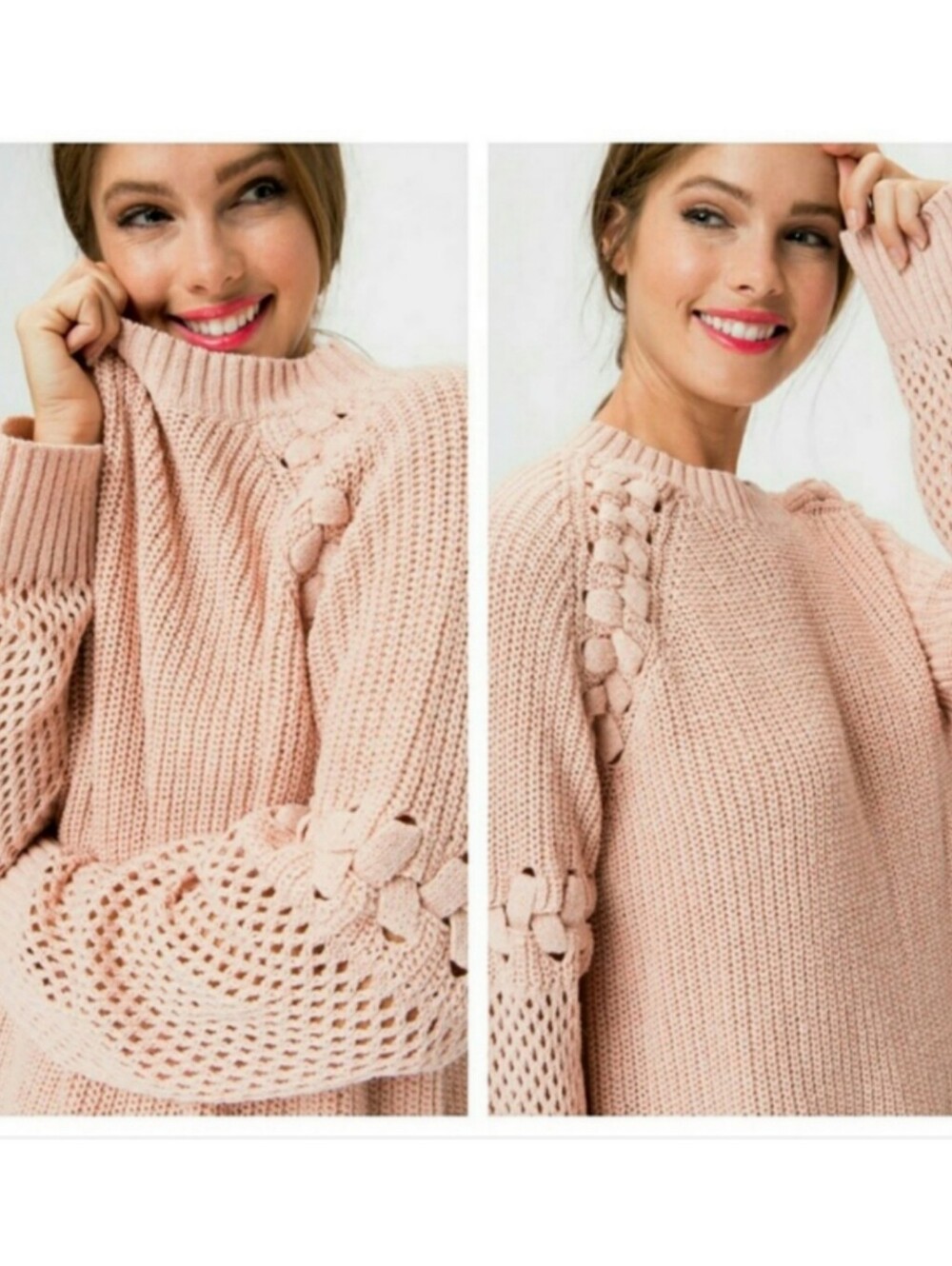 Oversized Blush Pink Sweater